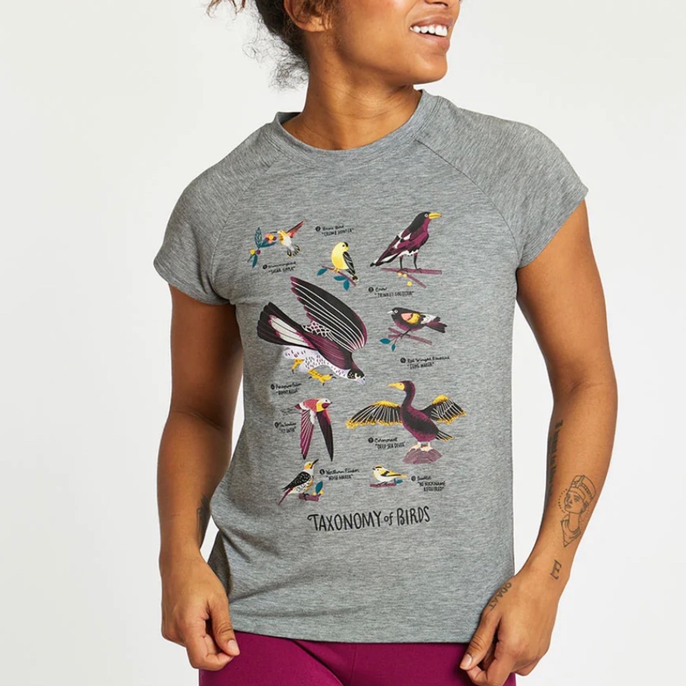 Oiselle Taxonomy of Birds t-shirt